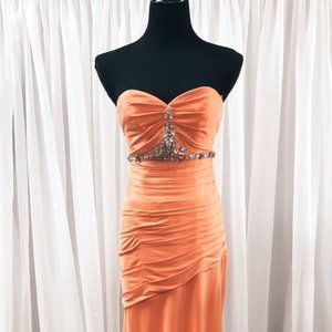 HANDBEADED & HANDMADE ORANGE DRESS